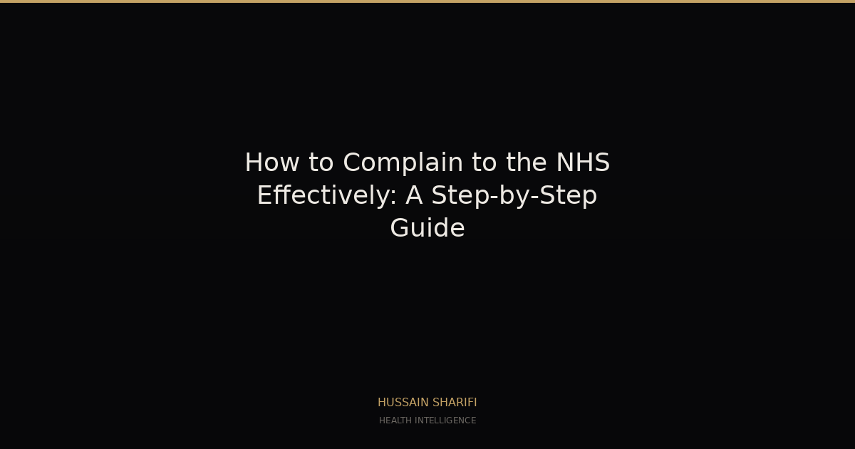 How to Complain to the NHS Effectively: A Step-by-Step Guide