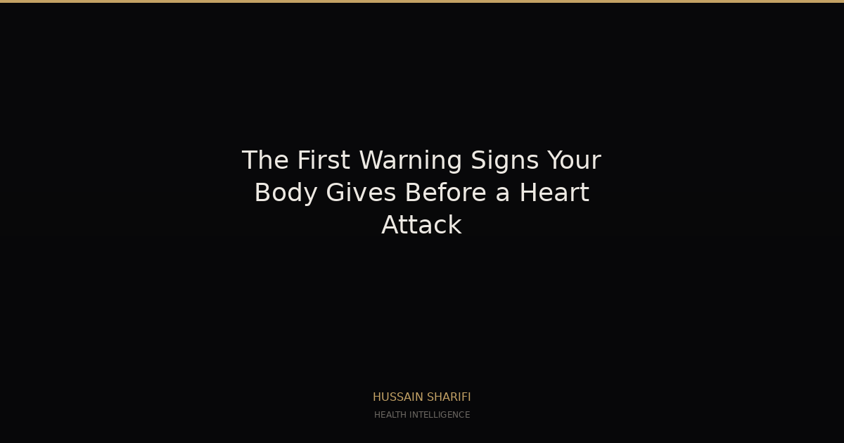 Body First Warning The First Warning Signs Your Body Gives Before a Heart Attack | Hussain ...